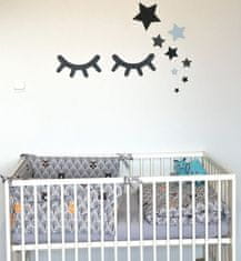 Adam toys Dekorace na zeď - Spící očka s hvězdičkami, modré, Adam Toys