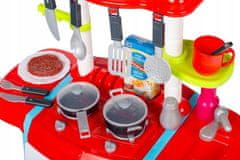 Wanyida Toys Dětská kuchyňka s příslušenstvím - červená/modrá
