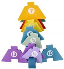 Adam toys Edukační hračka puzzle s čísly, Adam Toys, Dinosaurus - modrý, Adam Toys