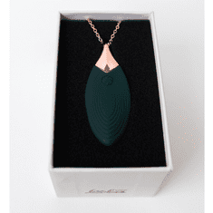 Lola Games Vibračný náhrdelník Liberty Leaf čierny - Zelená