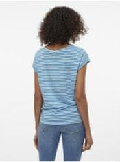 Vero Moda Bielo-modré dámske pruhované tričko Vero Moda Ava S