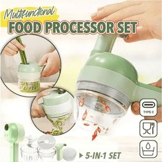 Netscroll 5-dielna kuchynská súprava na sekanie, krájanie, šúpanie a čistenie, FoodProcessor
