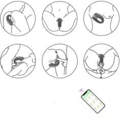 Vibrabate Masážny strojček na klitoris, vibrátor pre páry, s aplikáciou