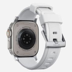 Nomad Rugged Band - Odolný remienok pre Apple Watch 45/49 mm, biely, strieborný