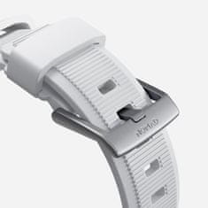 Nomad Rugged Band - Odolný remienok pre Apple Watch 45/49 mm, biely, strieborný