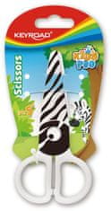 KEYROAD Detské nožnice - Zebra, blister, plastové