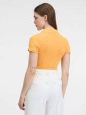 Orsay Žluté dámské žebrované polo tričko M