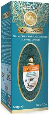 Aqua Magic Zeolite ORANGE & CINNAMON - granulovaný deodorant pro kočičí WC, 500 g