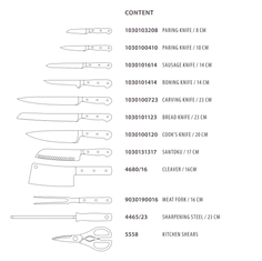 Wüsthof 1090171201 CLASSIC Sada nožov v stojane/bloku, 12 dielov, svetlý buk