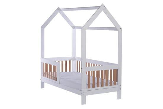 MôjNábytok Detská posteľ CASA BAMBINI | biela buk 80 x 160 cm