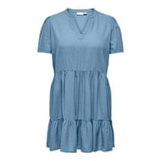 Only Carmakoma Dámske šaty CARTIRI-CARO Regular Fit 15311976 Blissful Blue (Veľkosť 5XL/6XL)