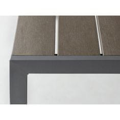 Lectus Záhradný stôl polywoodový Dizu 150 cm hnedý