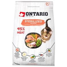 Ontario Krmivo Cat Sterilised Salmon 0,4kg