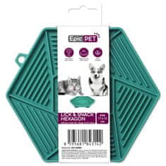 EPIC PET Podložka lízacia Lick&Snack hexagon svetlo zelený 17x15cm