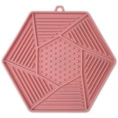 EPIC PET Podložka lízacia Lick&Snack hexagon svetlo ružový 17x15cm