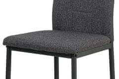 Autronic Moderní jídelní židle Jídelní židle, šedá látka, kov černý mat (DCL-391 GREY2)