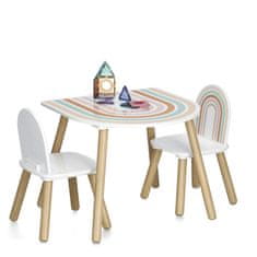 Zeller Detský stolček Rainbow so stoličkami biely