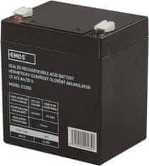 EMOS Bezúdržbový olovený akumulátor 12 V/5Ah, fastón 6,3 mm