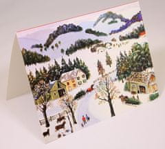 Galison Box s pohľadnicami Vianočné ľudové umenie