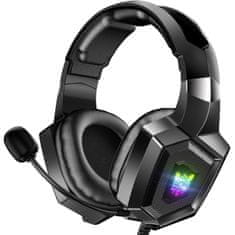 Onikuma K8 RGB Wired Gaming Headset Black