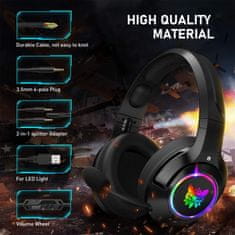 Onikuma K9 RGB Wired Gaming Headset Black