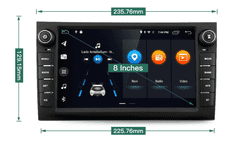 Kapud 2GB RAM Android Rádio do AUDI A4 Rádio pre Audi A4 B7 B6 RS4 SEAT Exeo GPS navigácia, mapy, Bluetooth, Handsfree, 2x USB, Mikrofón (vstavaný), MIRROR LINK