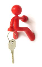 Monkey Business Magnetický držiak kľúčov Peleg DESIGN Key Pete, červený