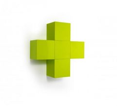 Qualy Nástenná krabička (uzatvorená) Pixel Cube, zelená