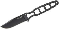 KA-BAR® KB-1118BP SKELETON malý taktický nôž 6,4 cm, čierna, celooceľový, plastové puzdro