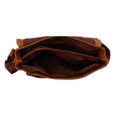 Green Wood Luxusná pánska kožená taška GENEVIEVE, svetlohnedá
