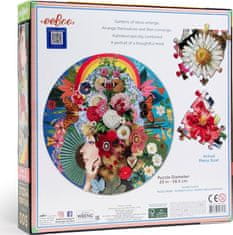 eeBoo Okrúhle puzzle Divadlo kvetín 500 dielikov