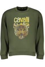 Cavalli Class  Perfektná Pánska Mikina Zelená Farba: Zelená, Veľkosť: M