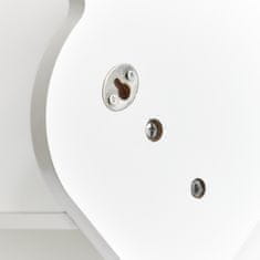 Zeller Detský nástenný vešiak na oblečenie biely 48x12x22cm