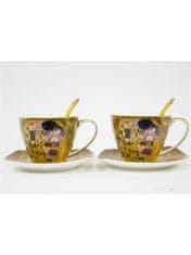 ZAKLADNICA DOBRIH I. Porcelánová kávová súprava s dekorom Klimt Kiss
