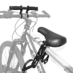 Netscroll Detské bicyklové sedadlo so stupienkami, detské sedlo, montáž na prednú časť bicykla, RideSeat