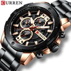 Curren CURREN 8336 Muži Módne hodinky z nehrdzavejúcej ocele Chronograph Populárne veľké číselníky 