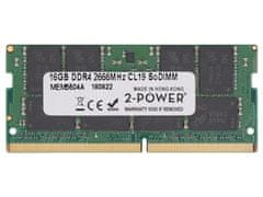 2-Power 16GB PC4-21300S 2666MHz DDR4 CL19 Non-ECC SoDIMM 2Rx8 (DOŽIVOTNÁ ZÁRUKA)