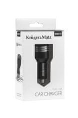 Krüger&Matz 2xUSB 4800mA nabíjačka do auta s funkciou Quick Charge 3.0 čierna KM0212