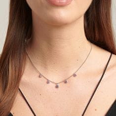 Brosway Blyštivý oceľový náhrdelník so zirkónmi Desideri BEIN013