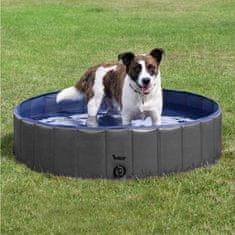 Purlov  23831 Skladací bazénik pre psov 120 x 30 cm, modro-sivý