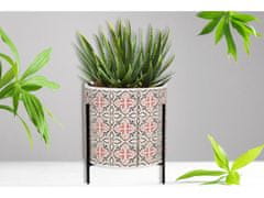 GARDEN LINE Farbený keramický obal na kvetináč, malý keramický obal 11x11x13cm 