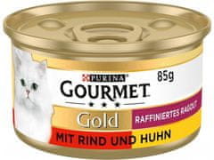 Purina GOURMET Gold s hovädzím a kuracím 85 g