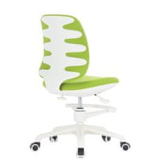Dalenor Detská stolička Candy, textil, biely podstavec, zelená farba