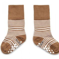 KipKep detské ponožky Stay-on-Socks ANTISLIP 12-18m 1pár Camel