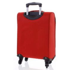 ORMI Kvalitný látkový kufor na kolieskach 4.kolečka, veľkosť II, červený