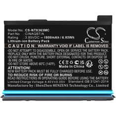 CameronSino Batéria pre Insta360 One X3, 1800 mAh, Li-Ion