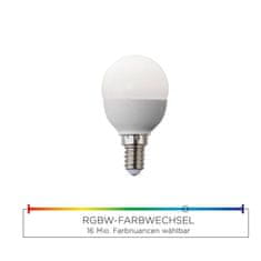 PAUL NEUHAUS Leuchten DIRECT LED kvapková žiarovka E14, RGBW, 3,5W, 200 lm RGB plus 3000K LD 08116