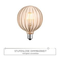 PAUL NEUHAUS Leuchten DIRECT LED Filament, vintage, jantár, E27, priemer 12,5cm 2700K LD 08483