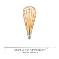 PAUL NEUHAUS Leuchten DIRECT LED Filament, vintage, jantár, E27, priemer 12,5cm 3000K LD 08471