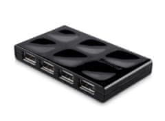 USB 2.0 Hub 7-port Hi-Speed Mobile - čierny